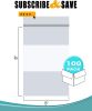 Pack of 100 Zipper Bags with Write On Block 5 x 8 Clear White Block Poly Bags 5x8 for Packing Storing Thickness 4 Mil Plastic Bags for Industrial Food