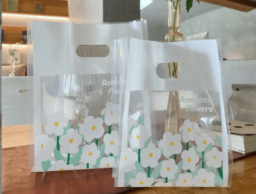 Transparent Thickened Plastic Bag Handbag (Option: Small Size-Small Pack Of 50-8)