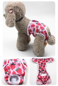 Pet Diapers Mother Dog Physiological Pants (Option: Strawberry-S)