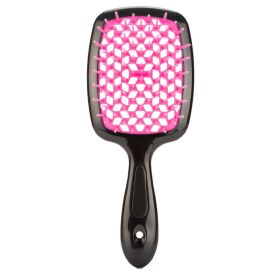 Hollow Mesh Comb Household Styling Comb Hollow Mesh Back Honeycomb Comb (Option: Rose Red Black Handle-OPP Bag)
