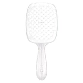 Hollow Mesh Comb Household Styling Comb Hollow Mesh Back Honeycomb Comb (Option: White Transparent Handle-OPP Bag)