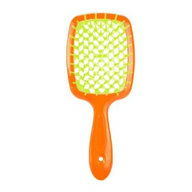 Hollow Mesh Comb Household Styling Comb Hollow Mesh Back Honeycomb Comb (Option: Orange Green-OPP Bag)