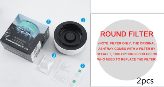 Smoke Removal Air Purification Ashtray Anion Purification Practical Automatic Purifier Ashtray Portable Gadgets For Car Ashtray (Option: Set6)