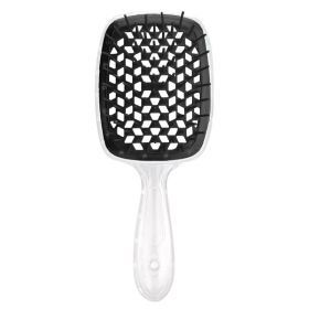 Hollow Mesh Comb Household Styling Comb Hollow Mesh Back Honeycomb Comb (Option: Black Transparent Handle-OPP Bag)