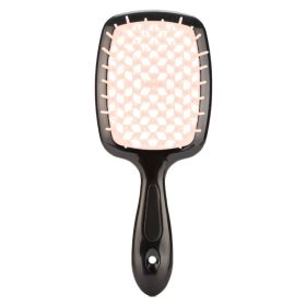 Hollow Mesh Comb Household Styling Comb Hollow Mesh Back Honeycomb Comb (Option: Light Pink Black Handle-OPP Bag)