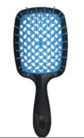 Hollow Mesh Comb Household Styling Comb Hollow Mesh Back Honeycomb Comb (Option: Blue Black Handle-OPP Bag)