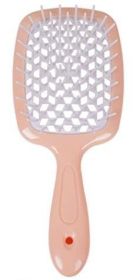 Hollow Mesh Comb Household Styling Comb Hollow Mesh Back Honeycomb Comb (Option: White Light Pink Handle-OPP Bag)
