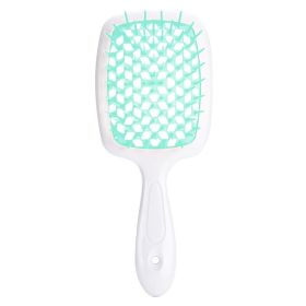 Hollow Mesh Comb Household Styling Comb Hollow Mesh Back Honeycomb Comb (Option: Light Green White Handle-OPP Bag)