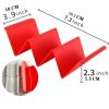 1pc/6pcs Colorful Taco Holder Stands - Premium Large Taco Tray Plates Holds Up To 3 Or 2 Tacos Each; PP Health Material Very Hard And Sturdy; Dishwash