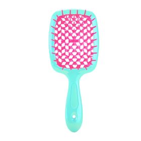Hollow Mesh Comb Household Styling Comb Hollow Mesh Back Honeycomb Comb (Option: Blue Rose Red-OPP Bag)