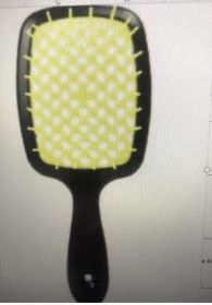 Hollow Mesh Comb Household Styling Comb Hollow Mesh Back Honeycomb Comb (Option: Yellow Black Handle-OPP Bag)