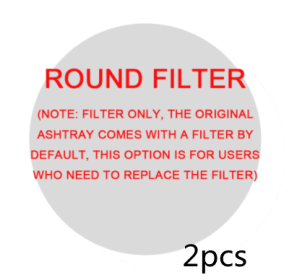 Smoke Removal Air Purification Ashtray Anion Purification Practical Automatic Purifier Ashtray Portable Gadgets For Car Ashtray (Option: Round filter2pcs)