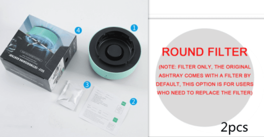 Smoke Removal Air Purification Ashtray Anion Purification Practical Automatic Purifier Ashtray Portable Gadgets For Car Ashtray (Option: Set5)