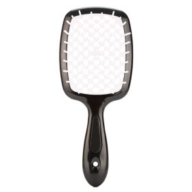 Hollow Mesh Comb Household Styling Comb Hollow Mesh Back Honeycomb Comb (Option: White Black Handle-PVC Boxed)