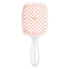 Hollow Mesh Comb Household Styling Comb Hollow Mesh Back Honeycomb Comb (Option: Light Pink Transparent Handle-PVC Boxed)
