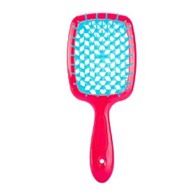Hollow Mesh Comb Household Styling Comb Hollow Mesh Back Honeycomb Comb (Option: Red Blue-PVC Boxed)